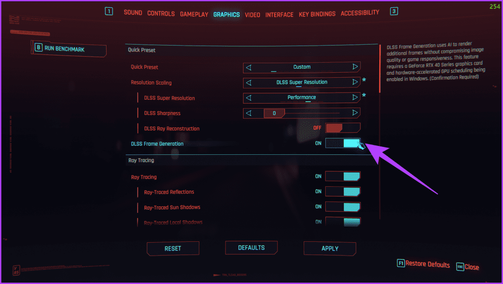 1.7 You can now launch the game and head over to the graphics settings. There the option to enable DLSS 3 should be available now. Simply enable it and youre done