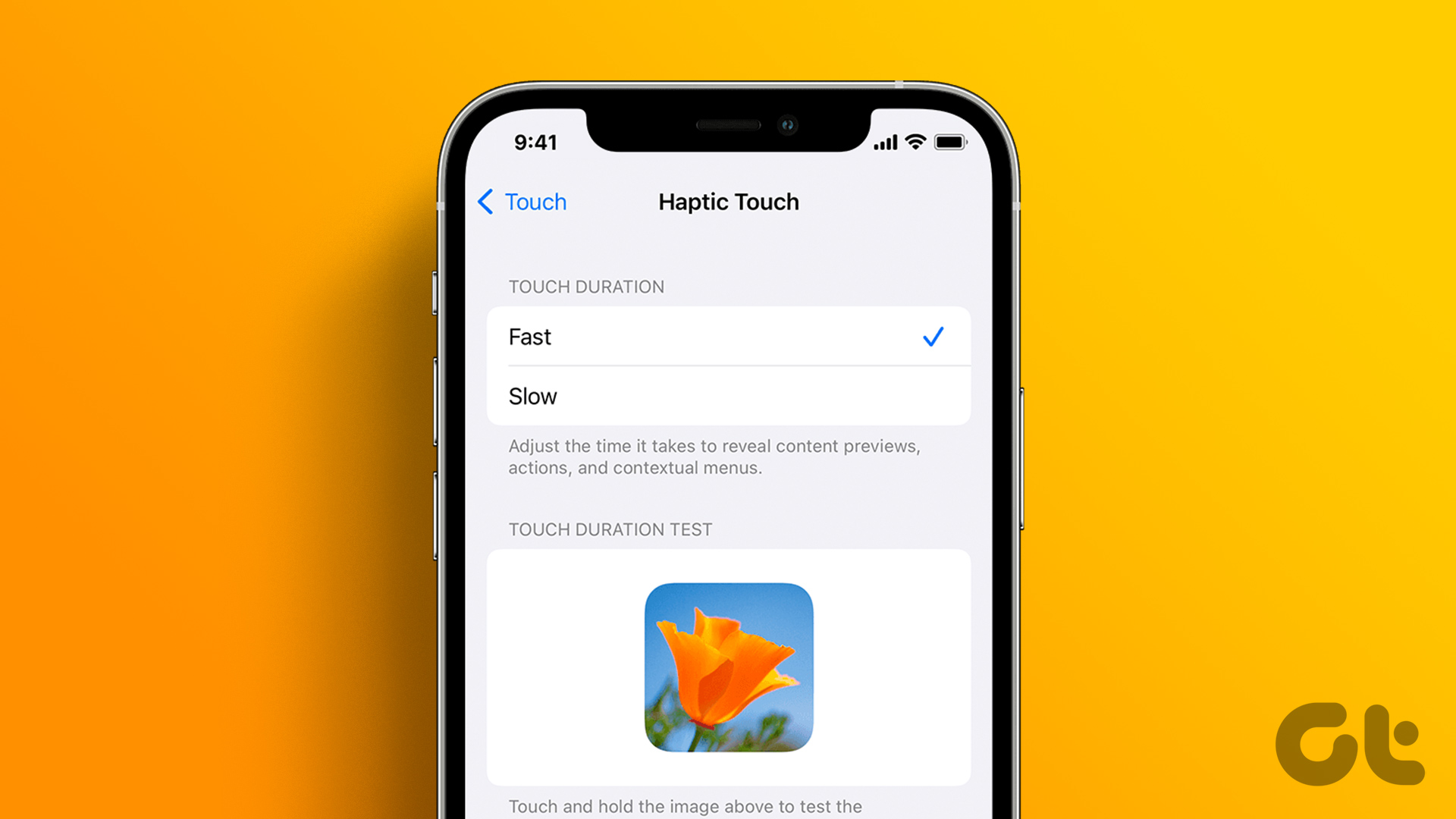 Adjust Haptic Touch Sensitivity on iPhone