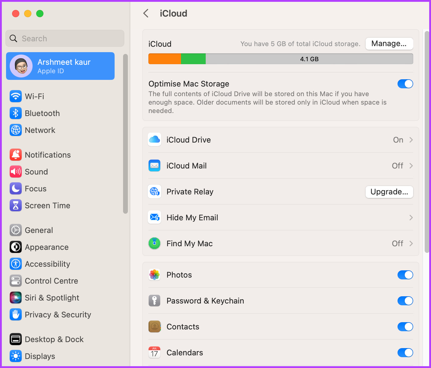 Disable or enable iCloud sync