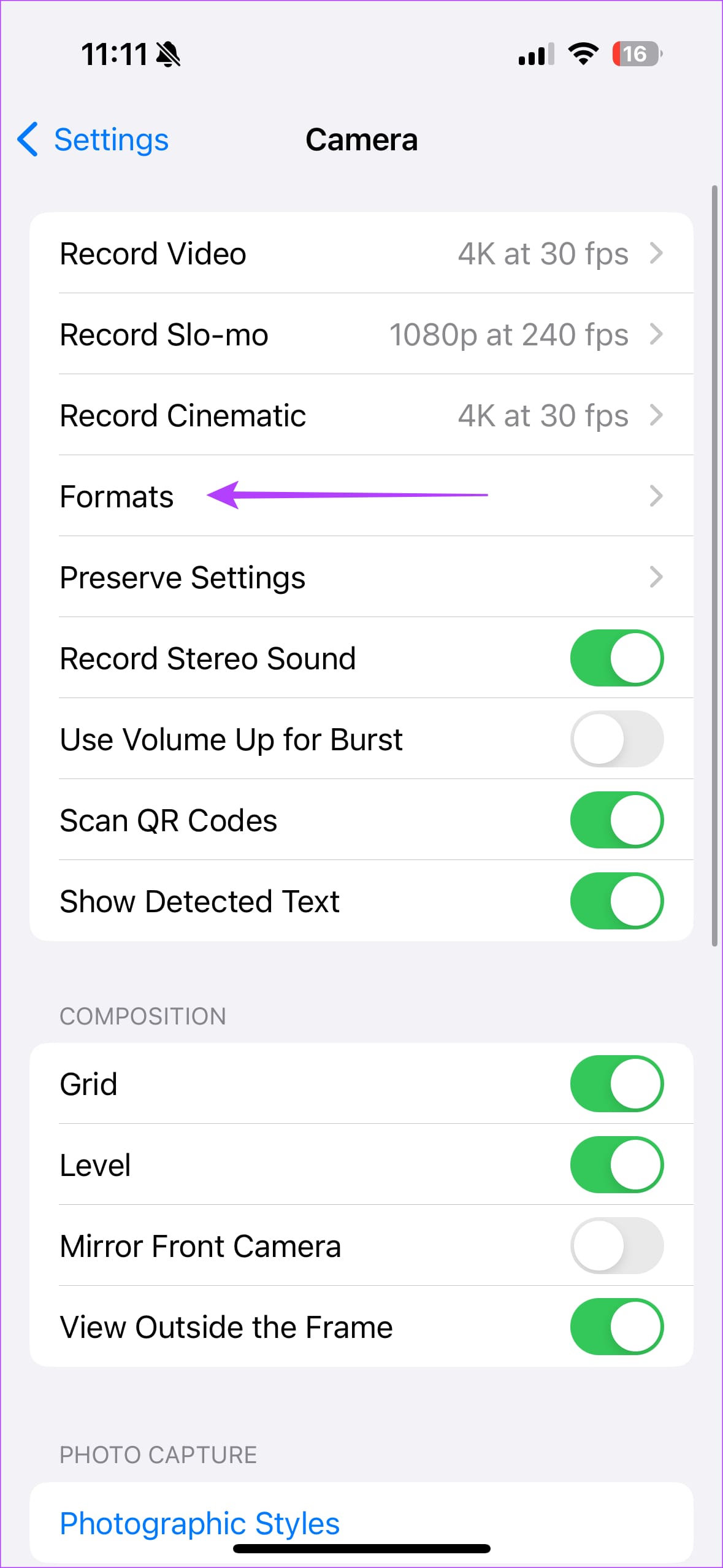 iPhone settings to change 4