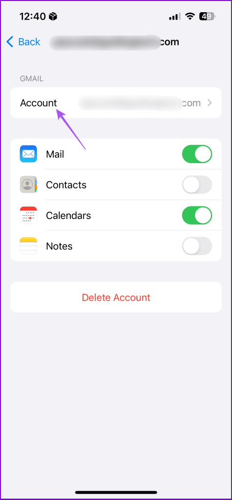 account settings mail app iphone 1