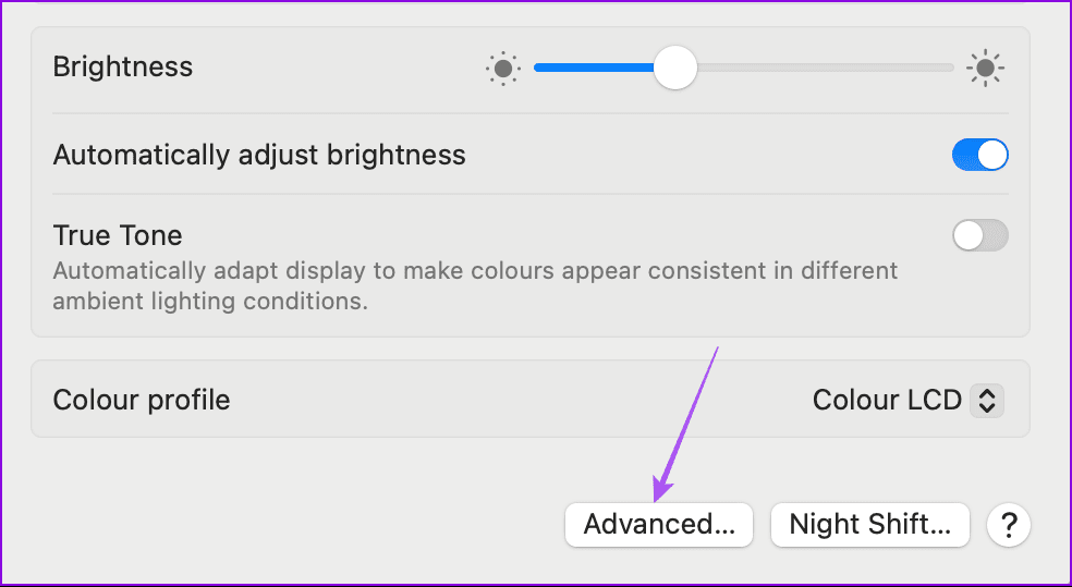 advanced display settings mac 1