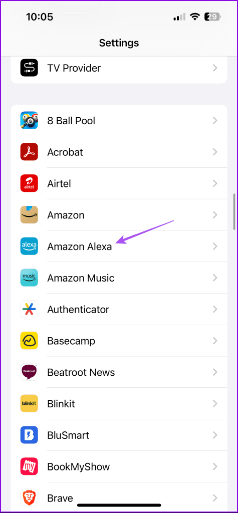 alexa settings app iphone