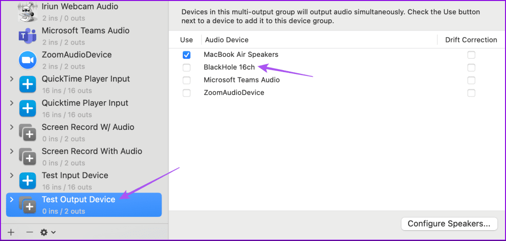 blackhole 16ch for output device mac