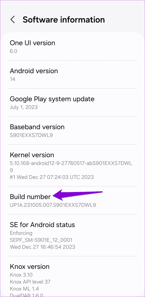 Build Number on Samsung Phone 500x1024 1