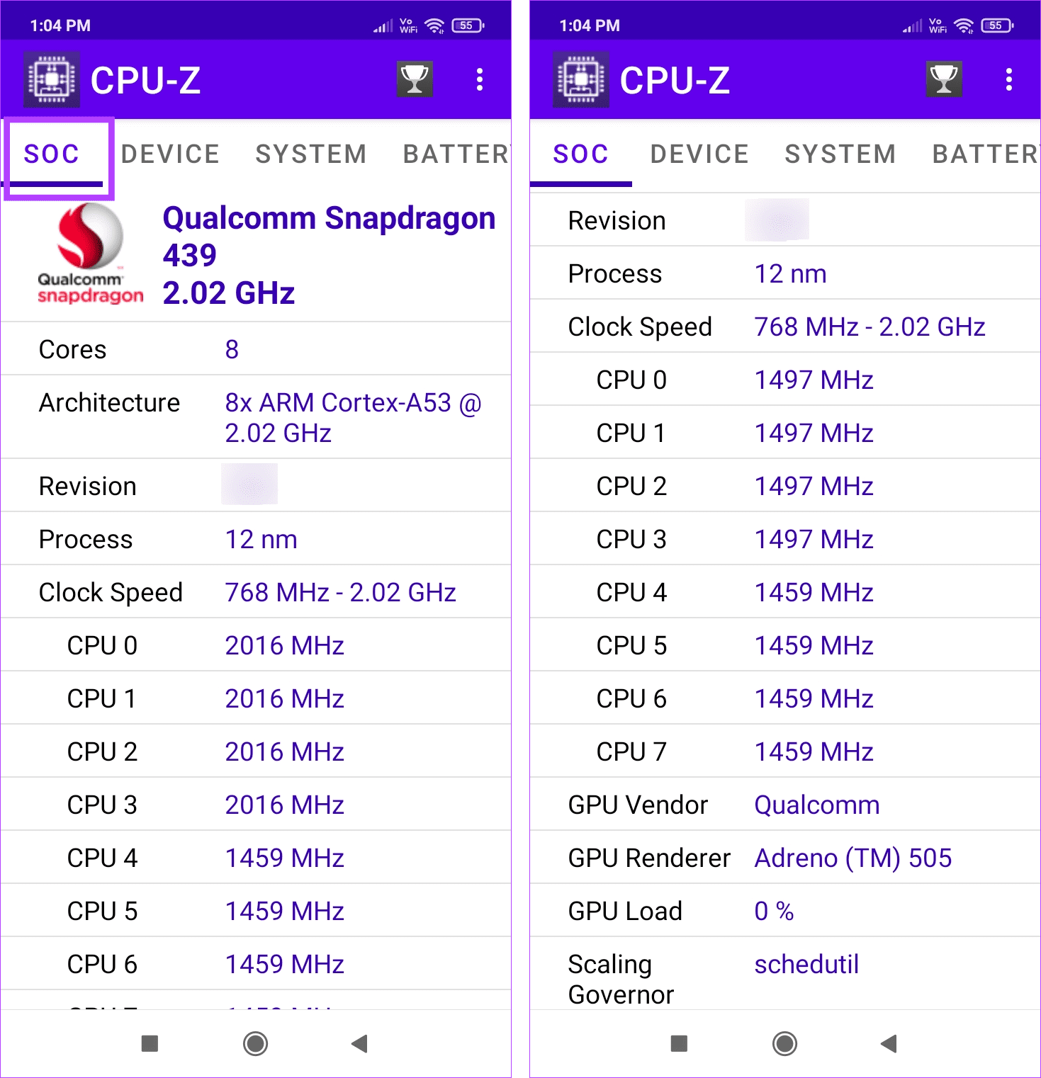 Check processor CPU Z