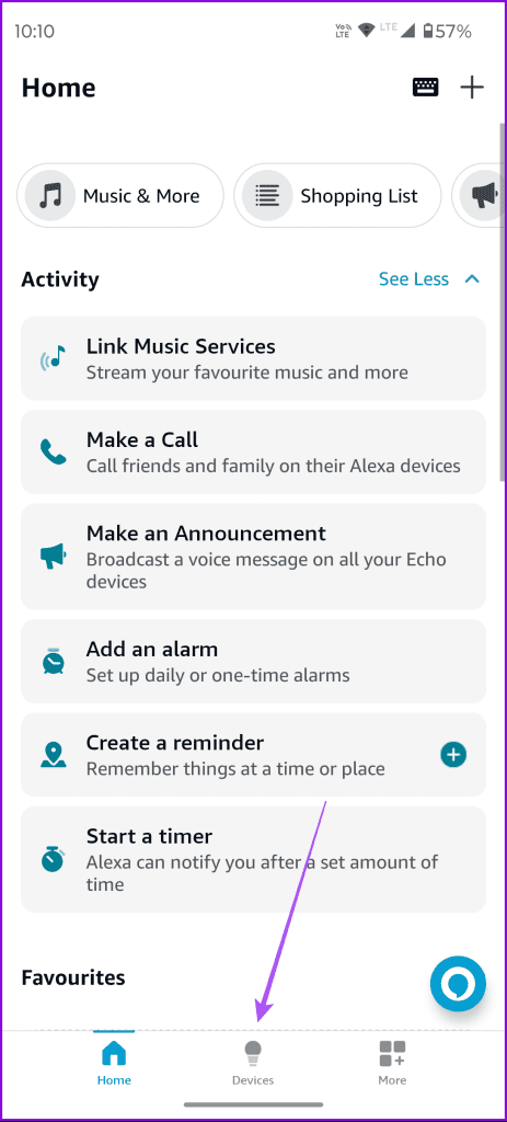 devices alexa app 