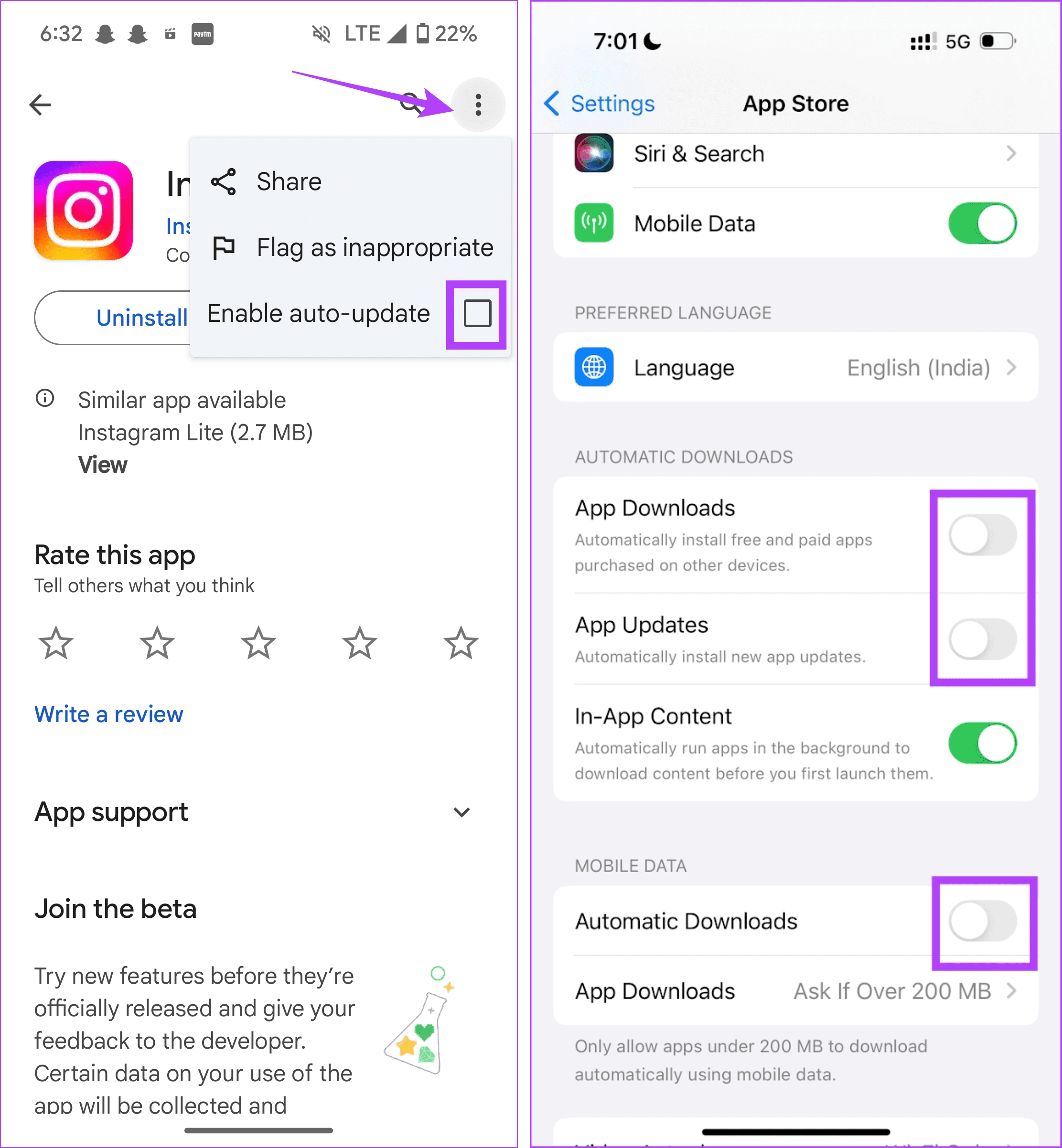 Disable App Updates