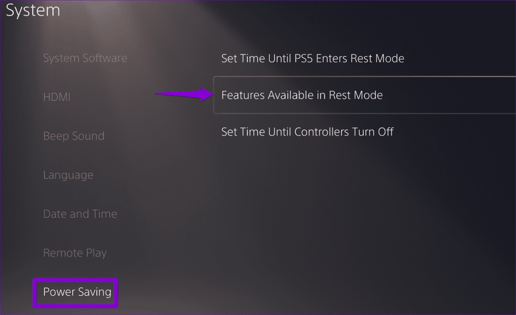 Features Available in PS5 Rest Mode