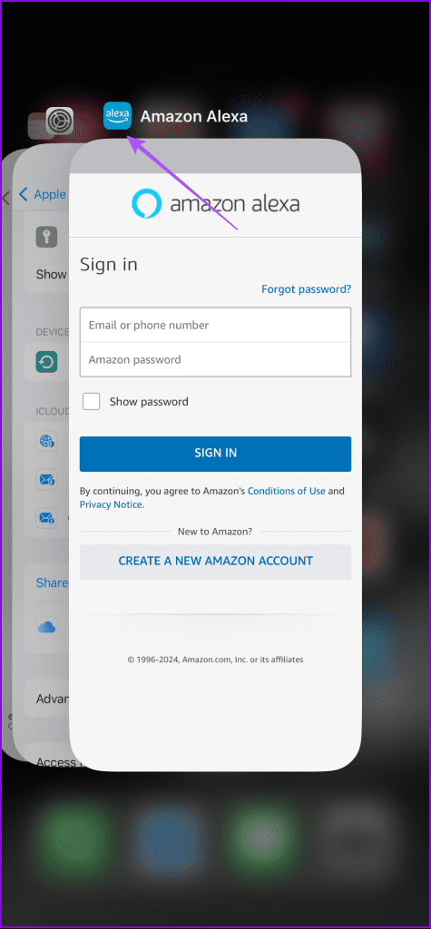 force quit alexa app iphone