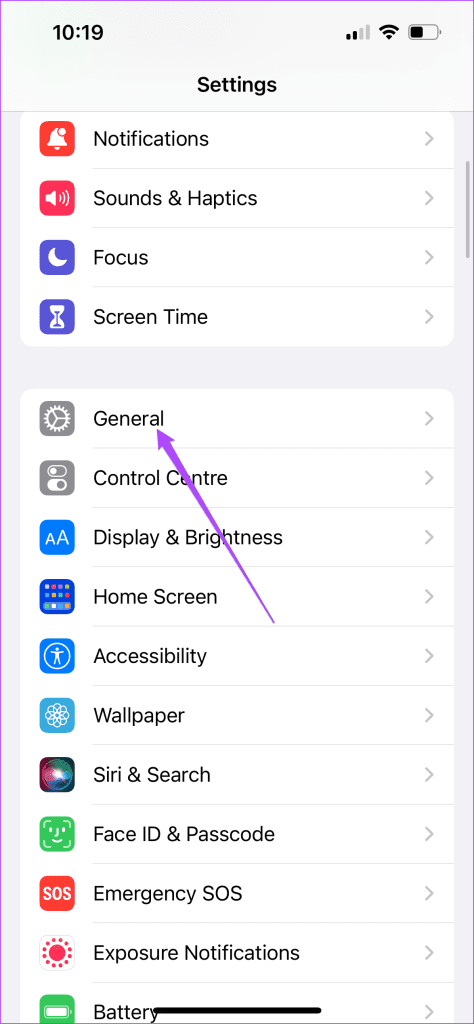 general settings iphone 2