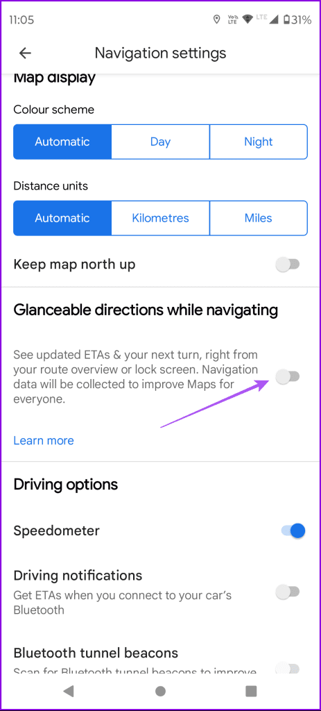 glanceable directions google maps