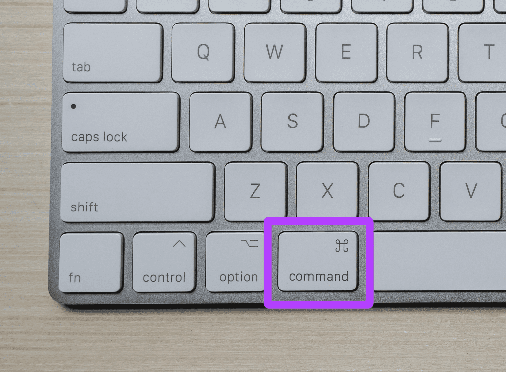 Hold CMD Key on your Mac Keyboard