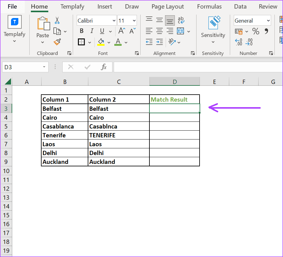 how to compare columns in excel 1