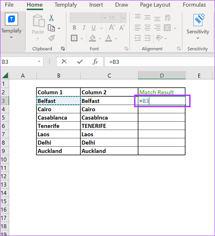 how to compare columns in excel 6