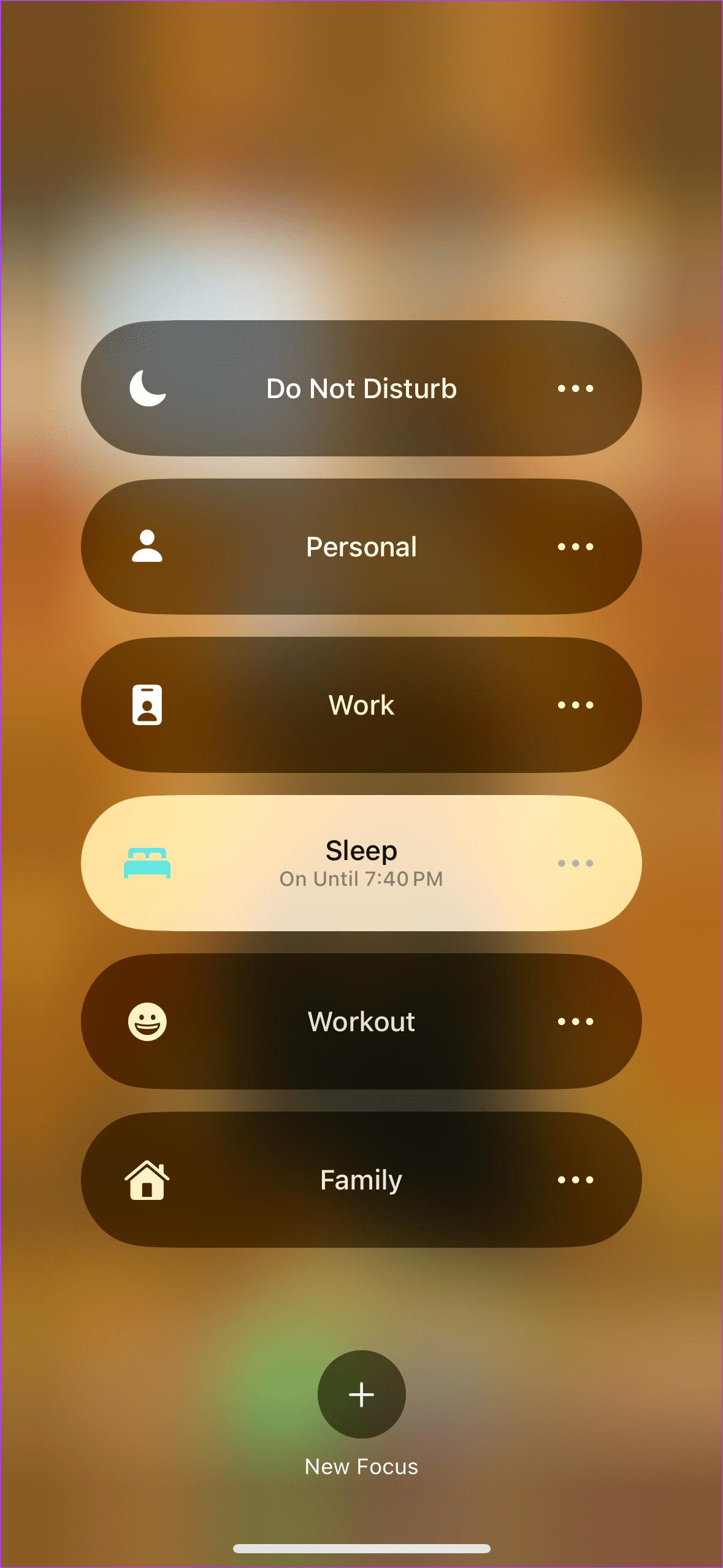 Set Sleep Focus Mode