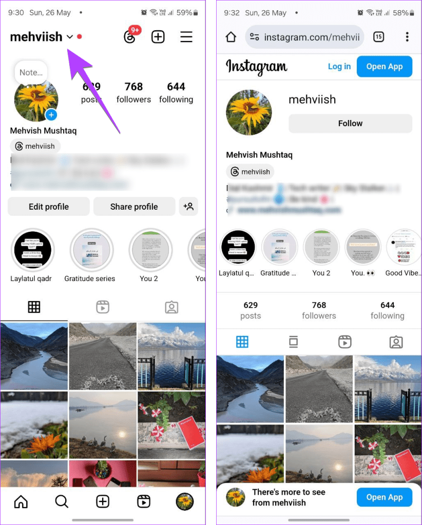 instagram view profile as someone else