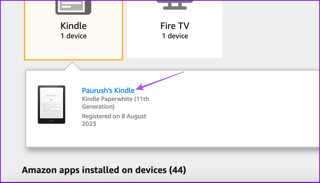 kindle icon devices amazon account settings