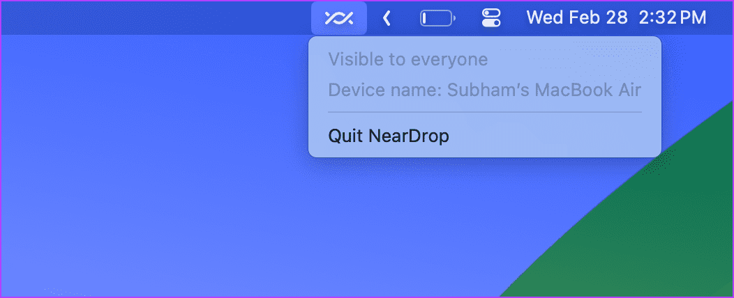 NearDrop app for Mac