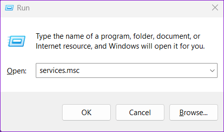 Open Services on Windows 11