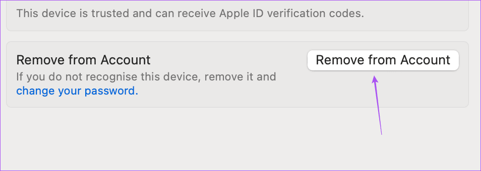 remove from account mac settings