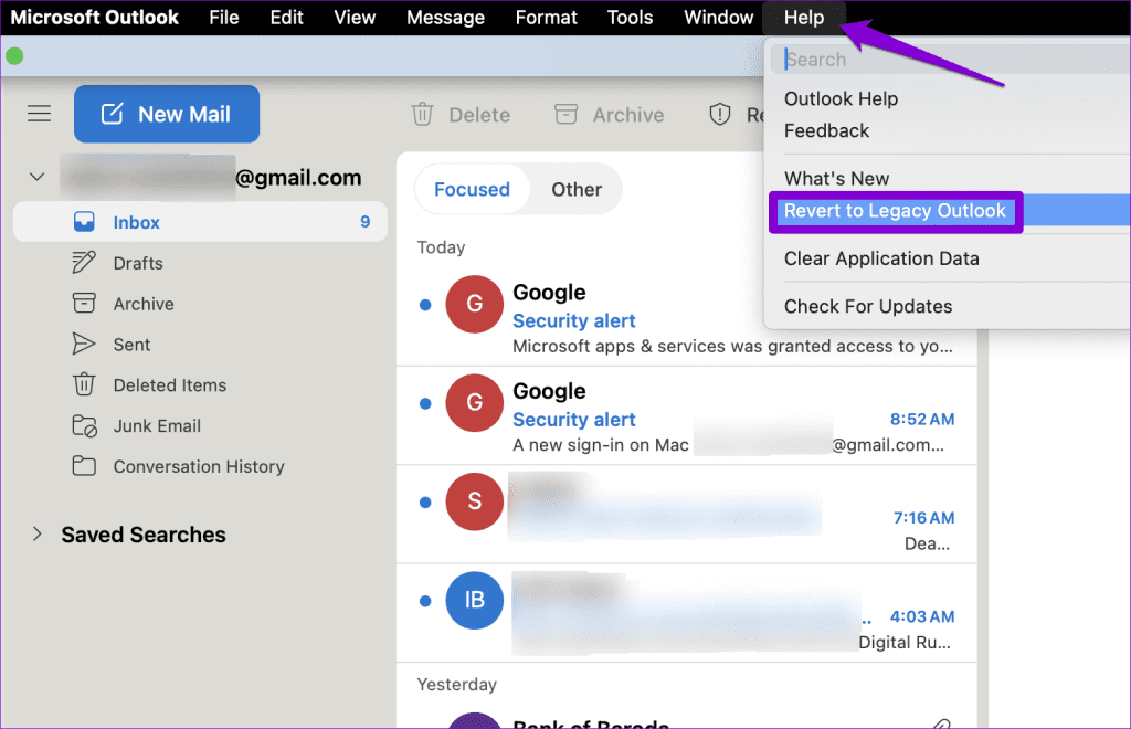 Revert to Legacy Outlook App on Mac