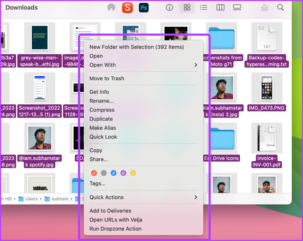 Right Click Menu Finder on Mac