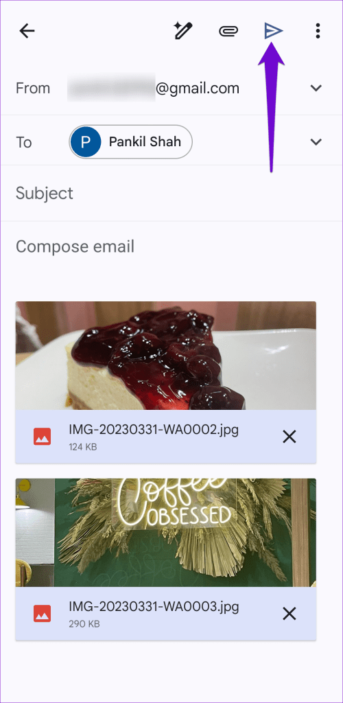 Send Pictures Using Gmail for Android