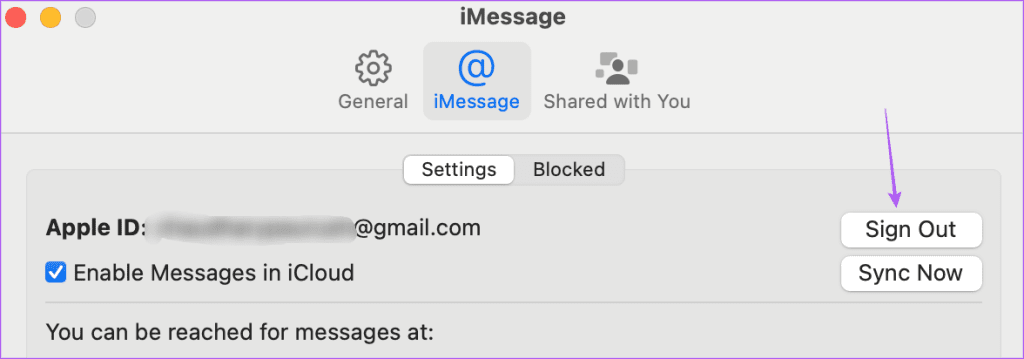 sign out imessage mac