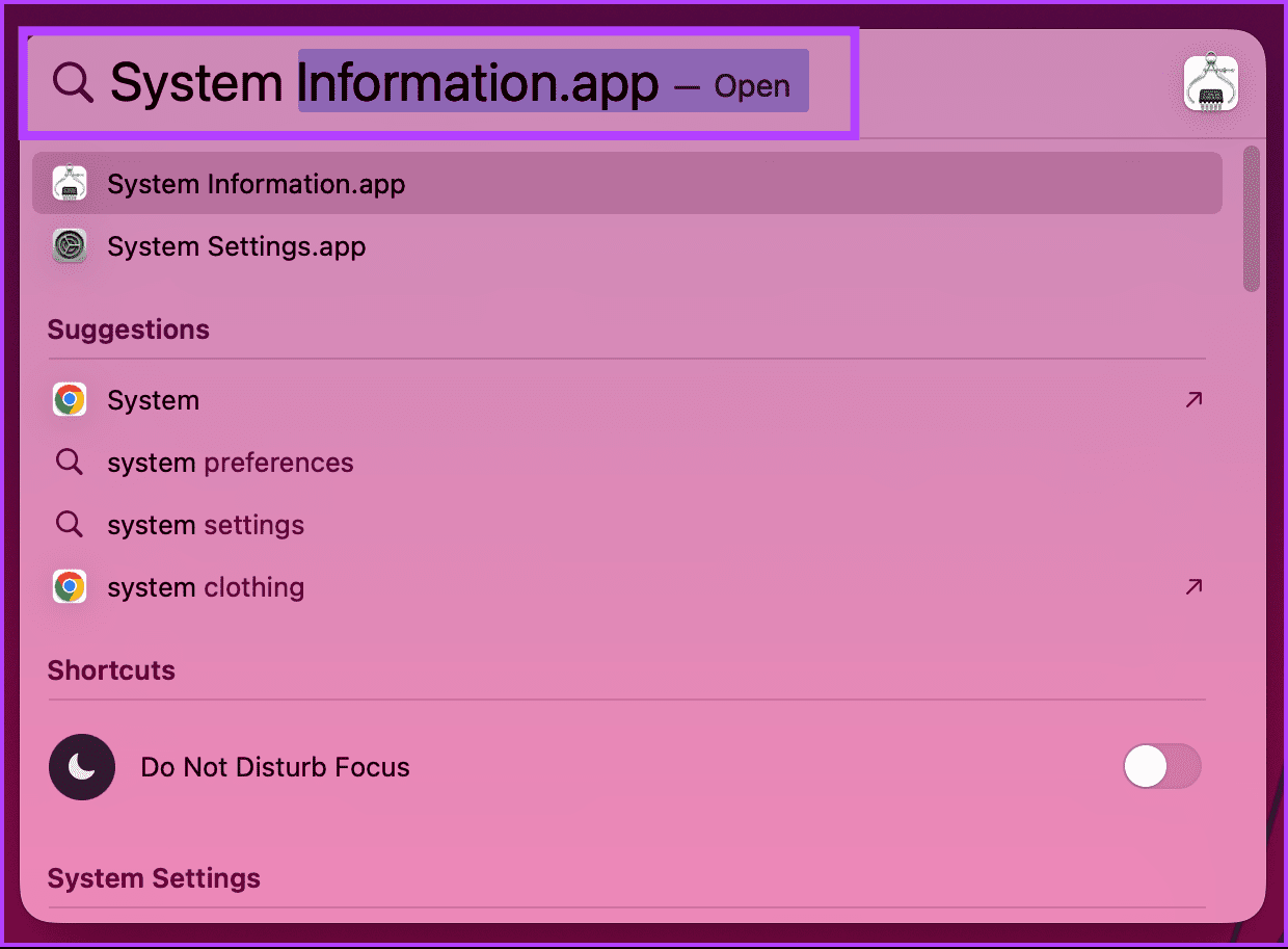 type System Information